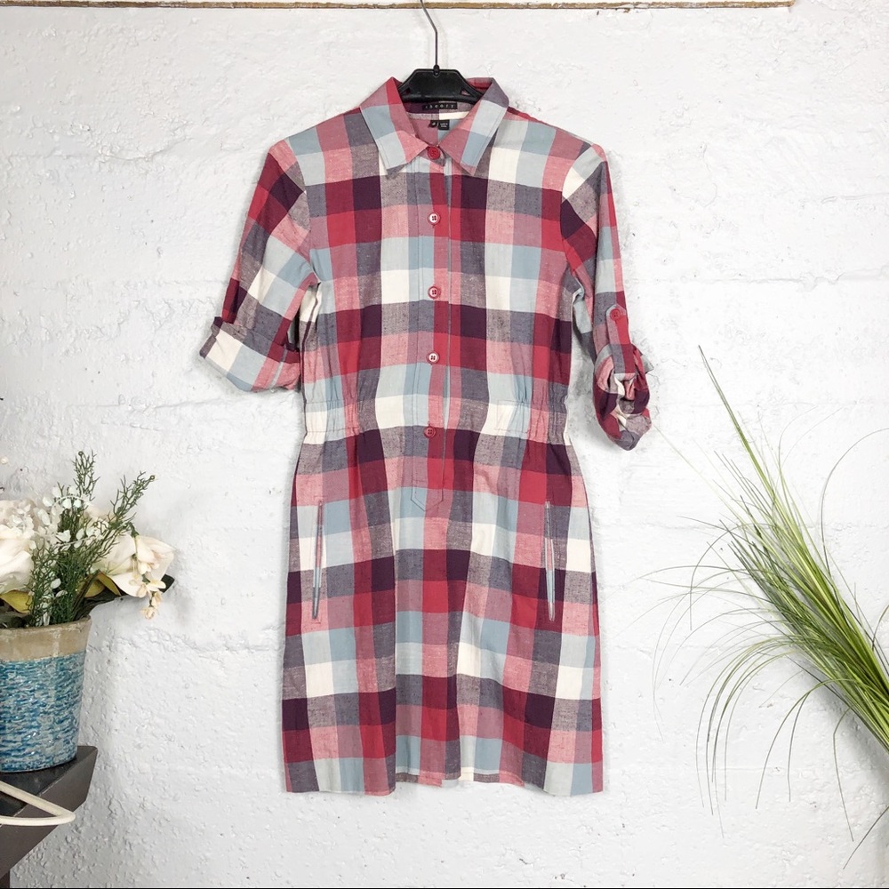 Theory Dominica Plaid Dress Size 0